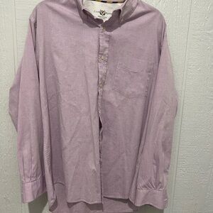 CLUB ROOM Mens size large purple button up shirt 100% cotton